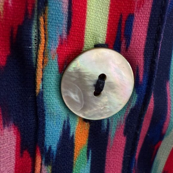 Lior Paris Abstract Print Button-Down Shirt Top Medium Multicolor Colorful - Picture 2 of 6